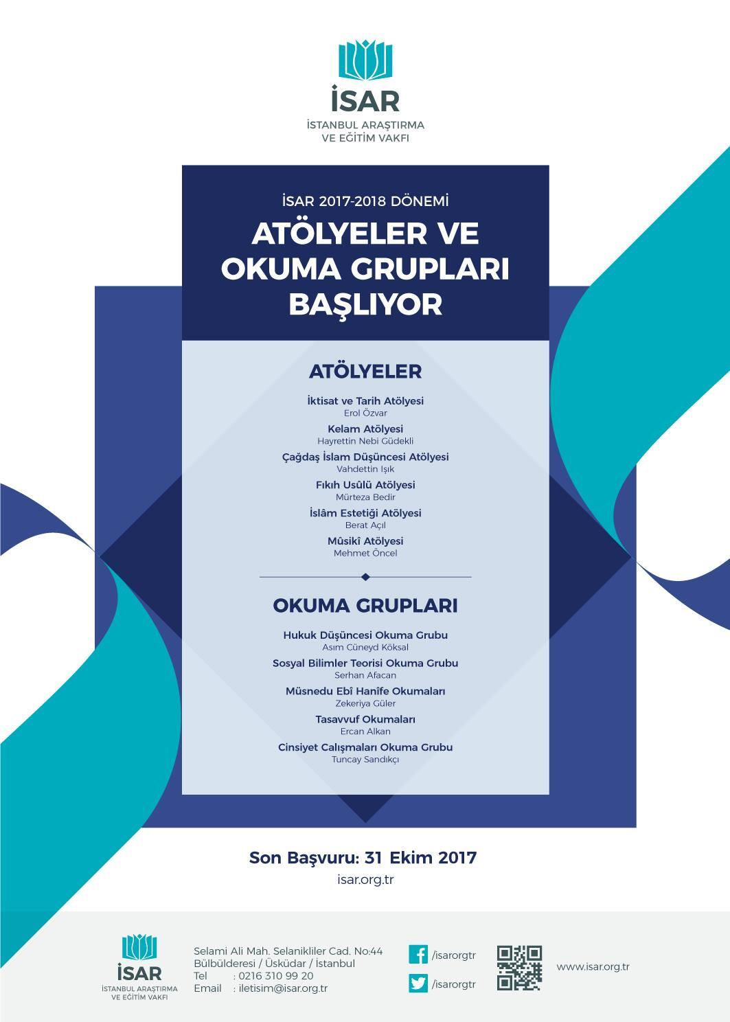 Atölyeler ve Okuma Grupları Başlıyor