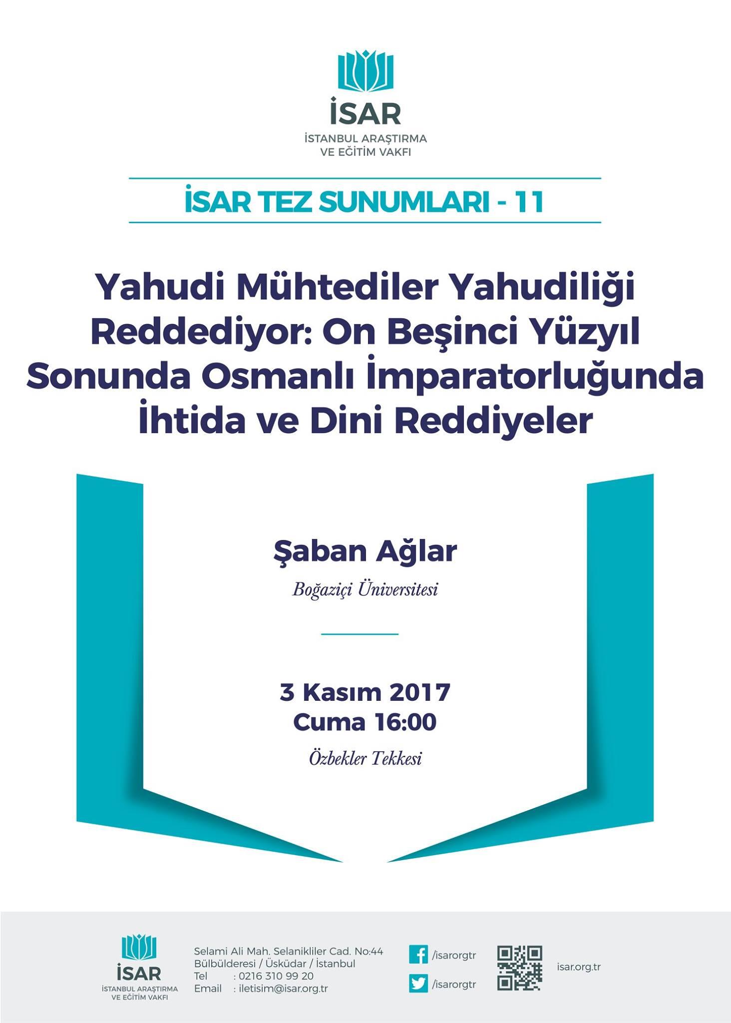 Tez Sunumları 11 - Yahudi Mühtediler Yahudiliği Reddediyor