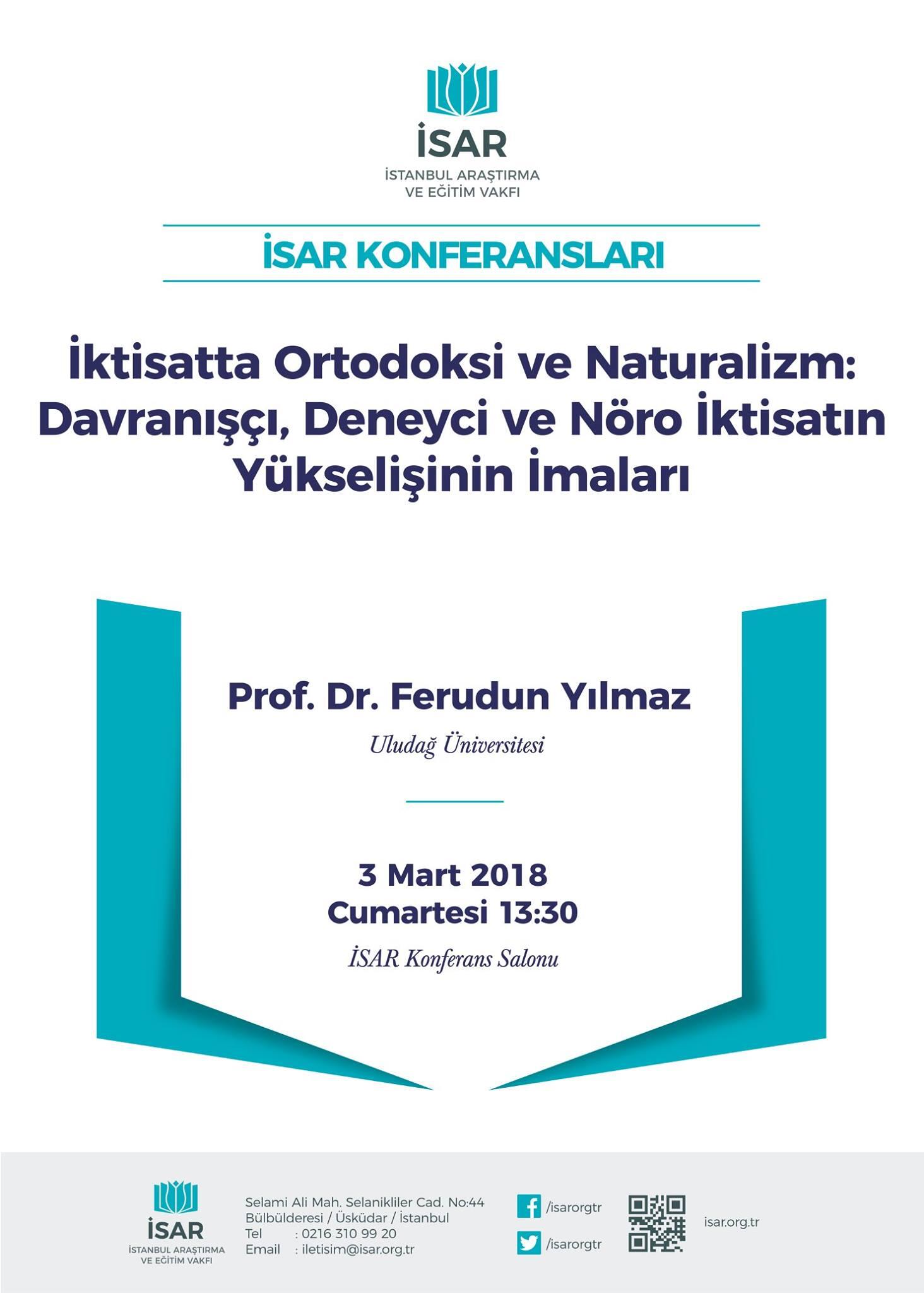 İSAR Konferansları Prof. Dr. Ferudun Yılmaz