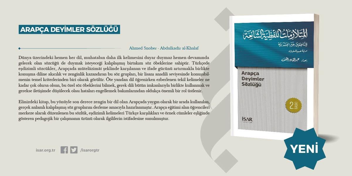 Arapça Deyimler Sözlüğünün 2. Baskısı Çıktı