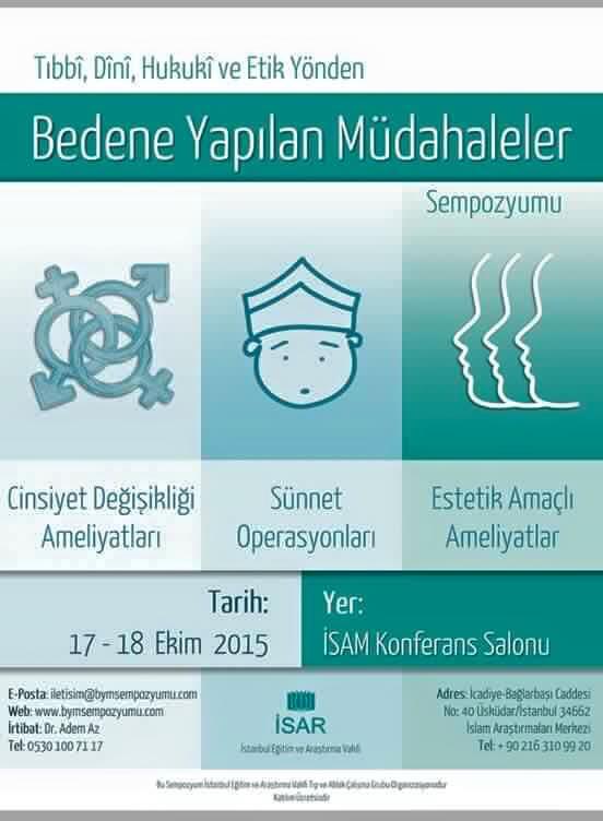 Tıbbi, Dini, Hukuki ve Etik Açıdan Bedene Yapılan Müdahaleler Sempozyumu