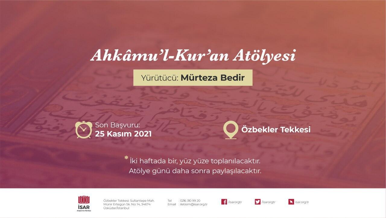Ahkâmu’l-Kur’an Atölyesi başvuruları kabul ediyor