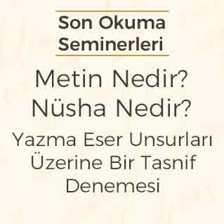 İSAR Son Okuma Seminerleri